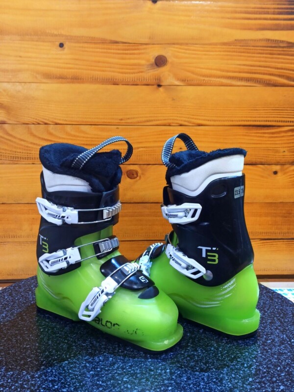 LYŽE SALOMON XMAX 120CM + LYŽIARKY SALOMON T3 GREEN 23MP